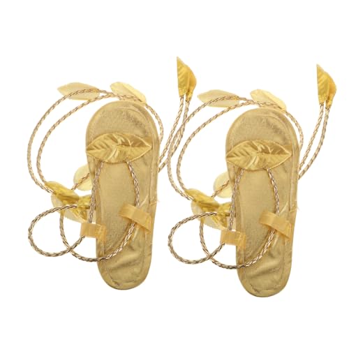 Party-Schuhe Römische Schuhe Römische Sandalen -Sandalen Fee Schuhe Göttin Kostüm Gladiatorenkostüm Damen Elfenkostüm griechisches Göttinnenkostüm Plastik Golden Abaodam von Abaodam