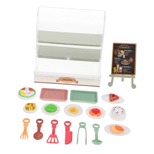 Simulationskuchenspielzeug Mini-backschrank Miniatur-kuchentheke Miniatur-bäckerei-Fall Miniatur-essensstand Küchenzubehör Für Puppenstuben Puppenhaus-bäckereischrank Plastik Abaodam von Abaodam