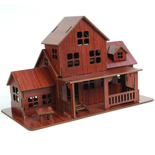 3D -Holz -puzzle -modellspiele Gemütliche Häuschen DIY Handgefertigte Mechanische Holzhaus Für Kinder Erwachsene Kit von Abbdbd