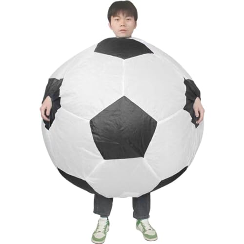 Abbdbd Aufblasbares Fußball-kostüm Für Erwachsene, Fußball, Aufblasbares Kostüm, Fußball-kostüm, Outfits, Aufblasbarer Cosplay-party-anzug von Abbdbd