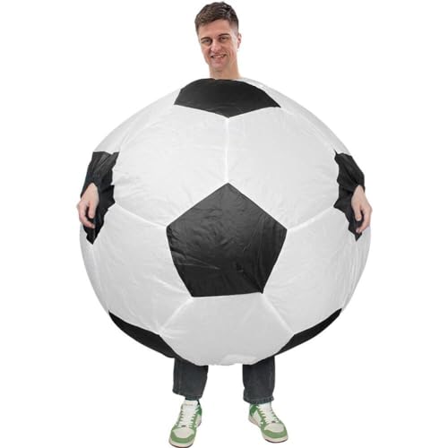 Abbdbd Aufblasbares Fußball-kostüm Für Erwachsene, Fußball, Aufblasbares Kostüm, Fußball-kostüm, Outfits, Aufblasbarer Cosplay-party-anzug von Abbdbd