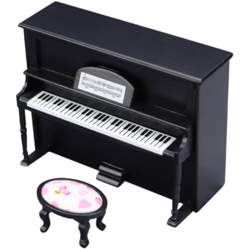 Puppenhaus-klaviermodell, Mini-klavierspielzeug Hocker, Simulationsmöbeldekoration Für 1/12 Hauszubehör von Abbdbd