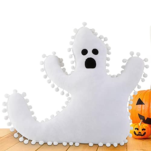 2 Pcs Halloween Plüsch Geist | Halloween Ghost Stofftier,Halloween Gefüllte Plüsch Geist, Niedliches Geisterkissen Gefüllte Flauschige Plüsch Geisterspielzeug, Wohnkultur Abbto von Abbto