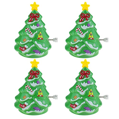 2 Pcs Weihnachtssocke Stuffers | Sortiertes Weihnachts-Wickelspielzeug, Weihnachtsbaum Uhrwerk Spielzeug, 4-teiliges Weihnachts-Wickelspielzeug für Kinderpartyartikel Abbto von Abbto