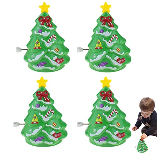 3 Pcs Weihnachtssocke Stuffer,Sortierte Weihnachts-Wickelspielzeug | Mini Clockwork Toys Weihnachtsbaum Stil, für Weihnachtsfeierartikel Goody Bag Füller Abbto von Abbto