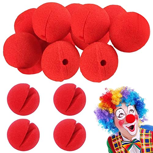 5 Pcs Rote Nasen, Rote Nasen für erwachsene Kinder, Weiche dauerhafte Zirkuskostüm Wunderbare komische Bühneneffekt, Halloween-liefert Partybevorzugung für Weihnachten Karneval Verkleiden sich nicht von Abbto