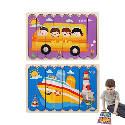 Abbto 4-teiliges Puzzle-Set für Kinder, doppeltes Holzpuzzle-Set | Babypuzzle, Montessori-Spielzeug für Mädchen und Jungen, Puzzle in Werkzeugform Abbto 4-teiliges Puzzle-Set für Kinder, doppeltes Holzpuzzle-Set | Babypuzzle, Montessori-Spielzeug für Mädchen und Jungen, Puzzle in Werkzeugform von Abbto