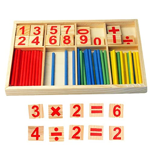 Abbto Montessori-Zählstab - Mathe-Stab-Zählspielzeug für Kinder - Mathematisches Spielzeug für Kleinkinder, Mathematical Intelligence Stick Pre-School Learning Counting Toy von Abbto