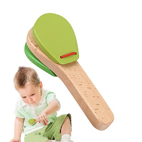Kastagnetten-Klöppel aus Holz für Kinder, pädagogisches Musikinstrument, Baby Clapper aus Holz, Musikinstrument für Vorschule, Lernspielzeug für frühes Alter Abbto Kastagnetten-Klöppel aus Holz für Kinder, pädagogisches Musikinstrument, Baby Clapper aus Holz, Musikinstrument für Vorschule, Lernspielzeug für frühes Alter Abbto von Abbto