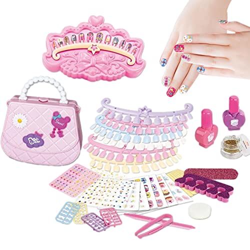 Nagellack Make-up Spielset - DIY Nail Art Maniküre Kit für Mädchen,Nail Design Kit Nagelaufkleber Make-up Craft Kits für Mädchen Kinder, Geschenke für Weihnachten Geburtstag Abbto von Abbto