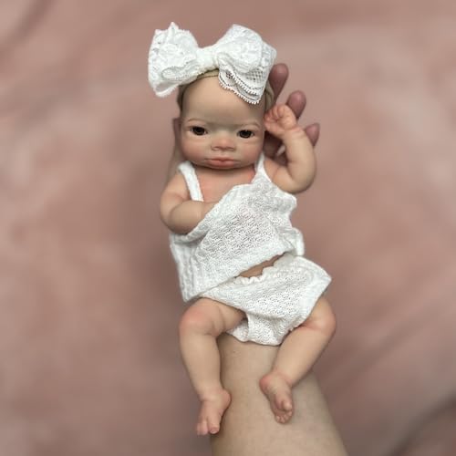 11 Zoll Kleine Babypuppen Mini Weicher Ganzkörper Silikon Puppen Realistische Babypuppen Mädchen Reborn Puppen Lebensecht von Abenduot