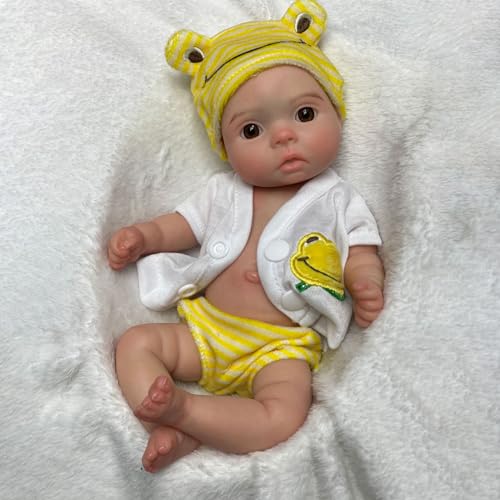 Reborn Puppen Lebensecht 11 Zoll Reborn Baby Vollsilikon Puppen Die Wie Echte Realistische Aussehende Puppe Mädchen von Abenduot