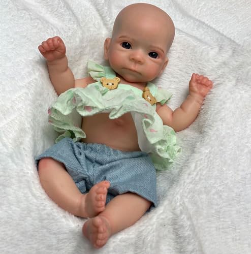 Reborn Puppen Lebensecht 11 Zoll Weicher Ganzkörper Silikon Puppen Realistische Aussehende Puppe Waschbare Neugeborene Baby Puppen Mädchen von Abenduot