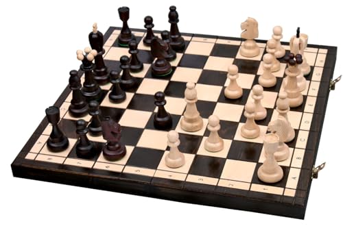 Abio Schachspiel ASSE 42x42cm Holz Schachbrett Hochwertig Klappbare Brettspiele Schach Spiel Reisespiele Set Spiele für Erwachsene Chess Board ASSE 115 Abio Schachspiel ASSE 42x42cm Holz Schachbrett Hochwertig Klappbare Brettspiele Schach Spiel Reisespiele Set Spiele für Erwachsene Chess Board ASSE 115 von Abio