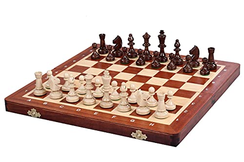 Abio Schachspiel MAGNETISCH Gross 35x35cm Holz Schachbrett Hochwertig Klappbare Brettspiele Schach Spiel Reisespiele Set Spiele für Erwachsene Chess Board MAGNETISCH Gross 140F von Abio