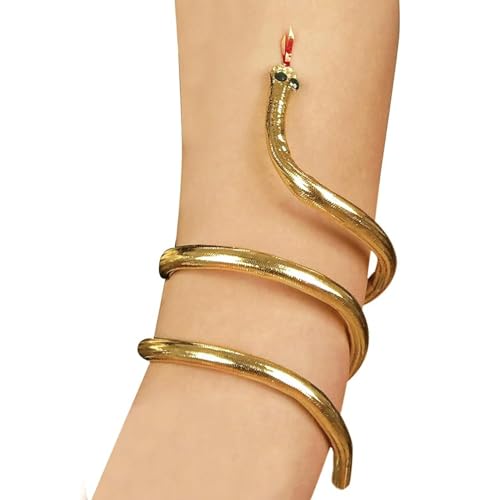 Widmann 3297Y - Schlangen Armreif Ägypten, modellierbar, Schmuck, Armkette, Antike, Cleopatra, Karneval, Mottoparty Widmann 3297Y - Schlangen Armreif Ägypten, modellierbar, Schmuck, Armkette, Antike, Cleopatra, Karneval, Mottoparty von W WIDMANN MILANO Party Fashion