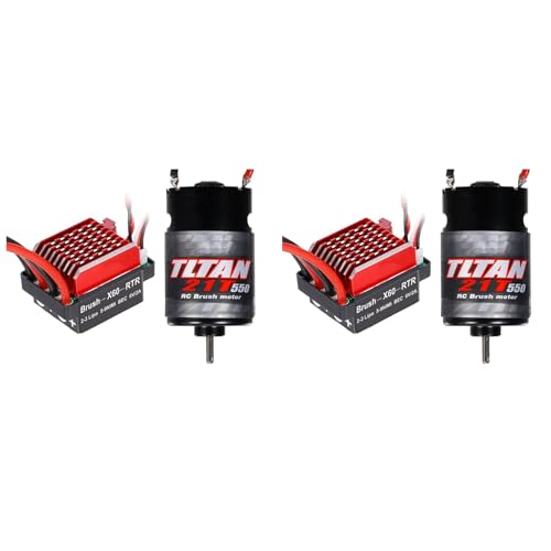 Abledance 2X 550 GebüRstet Motor 21T mit 60A ESC für 1/10 RC Crawler Axial SCX10 AXI03007 90046 für TRX4 TRX6 Slash,2 von Abledance