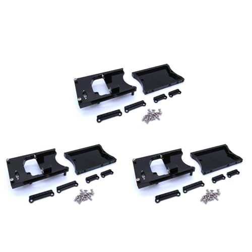 Abledance 3X Metalllenk Servo Montierte Halterung TräGer für MN D90 D91 D96 D99 MN90 MN99S 1/12 RC Auto, Schwarz von Abledance