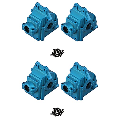 Abledance 4 Stück Metall Welle Box Getriebe Obere und Untere Abdeckung 144001-1254 für 1/14 144001 RC Auto Teile, Blau von Abledance