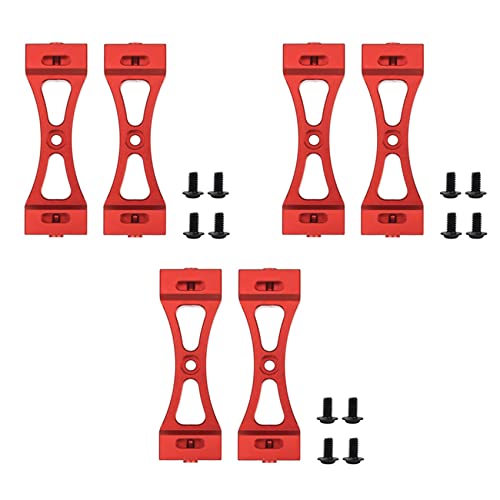 Abledance 6 Teilige Metall Halterung für B1 B14 B16 B24 C14 C24 B36 Mn D90 D91 RC Auto Upgrade Metall DIY Teile Kit, Rot von Abledance