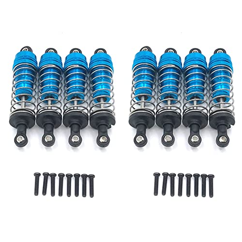 Abledance 8 Stücke Metall Stoßdämpfer Dämpfer für 124019 124018 144001 RC Auto Teile Upgrade Zubehör, Blau von Abledance