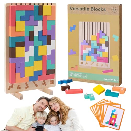 Holzpuzzle Tetris, 3D Puzzle Tetris Spiel Kinder,30 Stück Intelligenz Bunte Bausteine, Montessori Spielzeug, Gehirn Spielzeug ab 3 4 5 Jahre, Lernspielzeug Geschenk für Jungen Mädchen Holzpuzzle Tetris, 3D Puzzle Tetris Spiel Kinder,30 Stück Intelligenz Bunte Bausteine, Montessori Spielzeug, Gehirn Spielzeug ab 3 4 5 Jahre, Lernspielzeug Geschenk für Jungen Mädchen von Abnaok