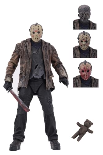 Abocede Freddy vs Jason: Ultimate Jason 17,8 cm PVC-Actionfigur, 17,8 cm große klassische Horrorfilm-Puppe, Spielzeug, Geschenk von Abocede