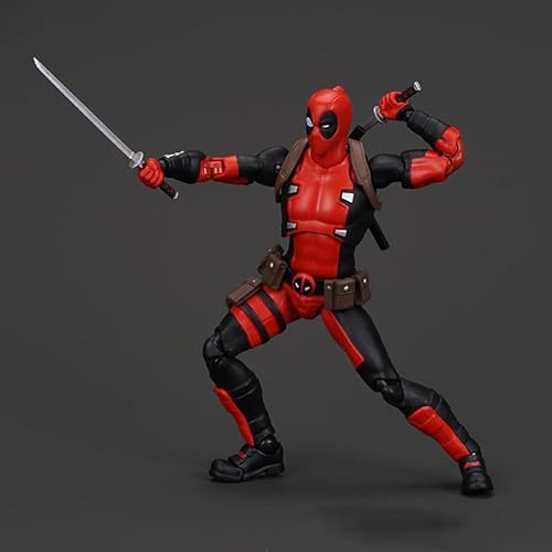 Yamaguch No.001 Dead Pool Super Hero Statue Mini Deadpool Auto Marvel Innendekoration PVC Modell Figur Figuren Statue Modell Statue Box Set von Abocede