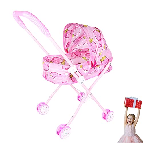 Abonda Puppenwagen, realistischer 2-in-1-Baby-Kinderwagen für Puppen, abnehmbarer Spielzeugwagen mit einziehbarem Baldachin und weichem Griff, langlebiges Babybett für Puppenspielzeug Abonda Puppenwagen, realistischer 2-in-1-Baby-Kinderwagen für Puppen, abnehmbarer Spielzeugwagen mit einziehbarem Baldachin und weichem Griff, langlebiges Babybett für Puppenspielzeug von Abonda
