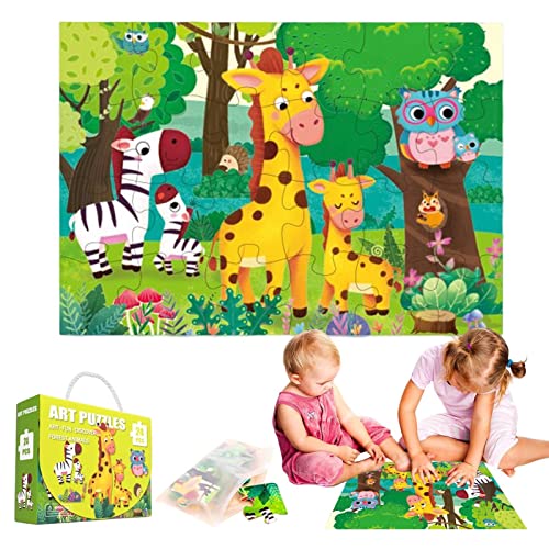 Bodenpuzzle, Holzpuzzle große Größe, 60 Teile Kleinkind-Puzzles für Vorschulkinder, Lernpuzzles, Spielzeug für Jungen und Mädchen ab 3 Jahren von Abonda