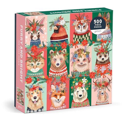 Galison 9780735382541 Furry and Bright 500 Teile Puzzle von Galison