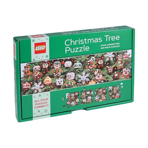 Lego Christmas Tree Puzzle: Four Connecting 100-Piece Puzzles von Chronicle Books