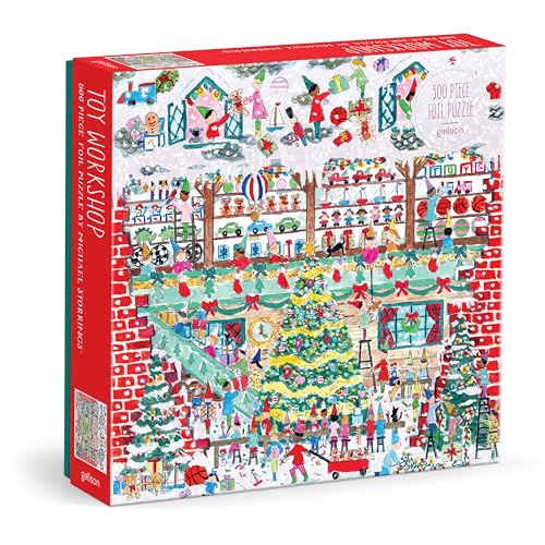 Michael Storrings Toy Workshop 500. Piece Foil Puzzle von Galison