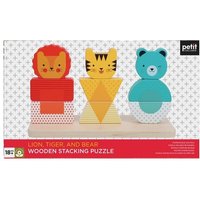 Lion, Tiger, and Bear Wooden Stacking Puzzle von Abrams & Chronicle