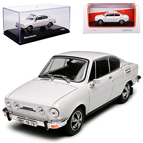 Abrex ?Koda 110R Coupe Grau Weiss 1970-1982 707EH 1/43 Modell Auto mit individiuellem Wunschkennzeichen von Abrex