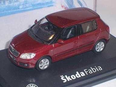 Abrex ?Koda Fabia ii 2 2007 5 TÜrer Red Flamenco Rot Metallic 143ab008j 1/43 Modellauto Modell Auto von Abrex