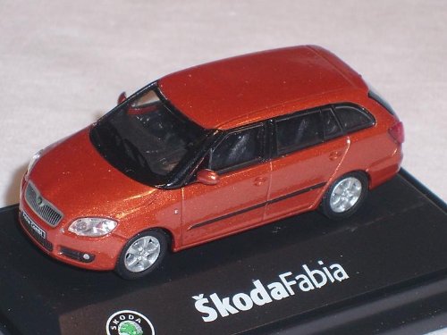 Abrex ?Koda Fabia ii 2 Kombi Combi Orange Metallic 1/72 Modellauto Modell Auto von Abrex