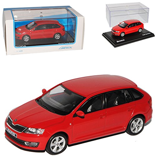 Abrex ?Koda Rapid Spaceback Kombi Corrida Rot Uni Ab 2013 NH 143AB030B 1/43 Modell Auto von Abrex