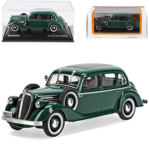 Abrex ?Koda Superb 913 Limousine Grün 1936-1939 904HG 1/43 Modell Auto von Abrex