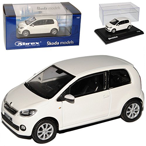 Abrex Skod. Citigo 3 Türer Candy Weiss Ab 2012 143AB021E 1/43 Modell Auto mit individiuellem Wunschkennzeichen von Abrex