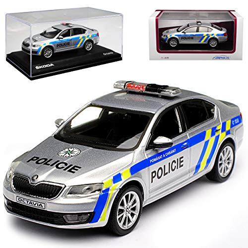 Abrex Skod. Octavia III Limousine Policie Polizei Typ 5E Ab 2012 026XX 1/43 Modell Auto mit individiuellem Wunschkennzeichen von Abrex