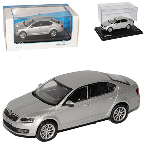 Abrex Skod. Octavia III Limousine Silber Brilliant Metallic Typ 5E Ab 2012 026AB 1/43 Modell Auto mit individiuellem Wunschkennzeichen von Abrex