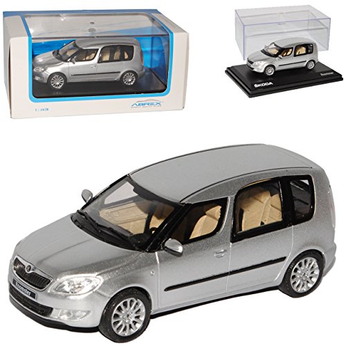 Abrex Skod. Roomster Brilliant Silber Metallic Ab Facelift 2010 143AB025AB 1/43 Modell Auto von Abrex