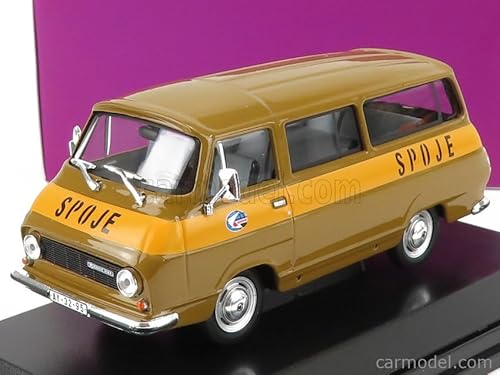 Abrex Skoda 1203 Minibus Poste Spoje 1974 1:43 Präzise gefertigte Replikate für Sammler – Realistische Details und hochwertige Verarbeitung für Ihre Modellauto-Sammlung Braun Gelb von Abrex