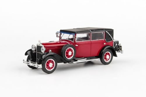 Abrex Skoda 860 (1932) 1:43 Präzise gefertigte Replikate für Sammler – Realistische Details und hochwertige Verarbeitung für Ihre Modellauto-Sammlung Rot Dunkel von Abrex