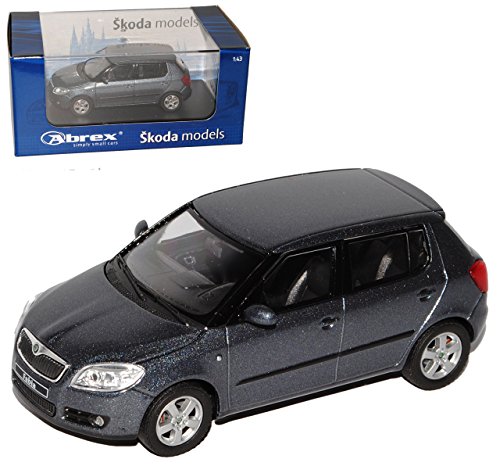 Abrex ?Koda Fabia 2 ii 5 TÜrer Grau Anthracite Grau Metallic 008cf 1/43 Modellauto Modell Auto von Abrex