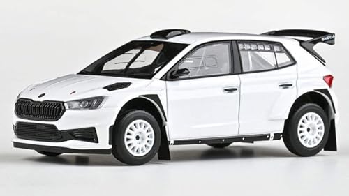 Modell Leiter kompatibel mit Skoda Fabia IV RS Rally 2 Basis 2022 Weiß ab Boden 1:43 Abrex AB607E2G von Abrex