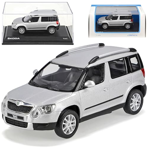 Unbekannt Skoda YETI 2009 143AB-014AB Diamant Silber METALLIC 1/43 ABREX MODELLAUTO Modell Auto von Abrex