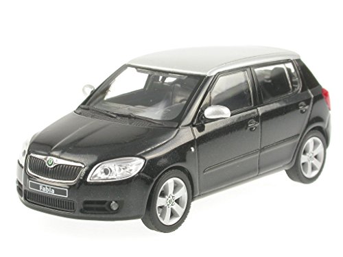 Skoda Fabia 2 schwarz+silber Modellauto Abrex 1:43 von Abrex