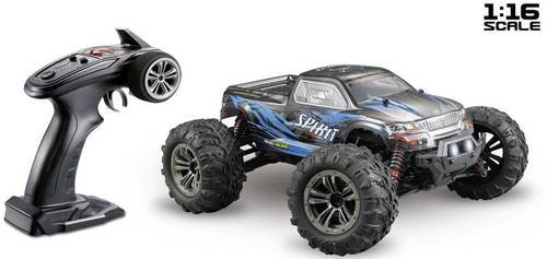 Absima Spirit Schwarz, Blau Brushed 1:16 RC Modellauto Elektro Monstertruck Allradantrieb (4WD) RtR von Absima